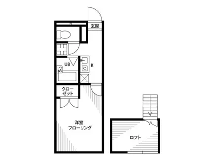 アムールSUZUKI(1K/2階)の間取り写真