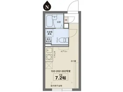 COCOFLAT板橋(ワンルーム/2階)の間取り写真