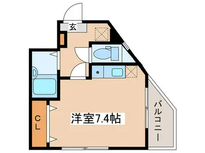 AXIS中町(ワンルーム/2階)の間取り写真
