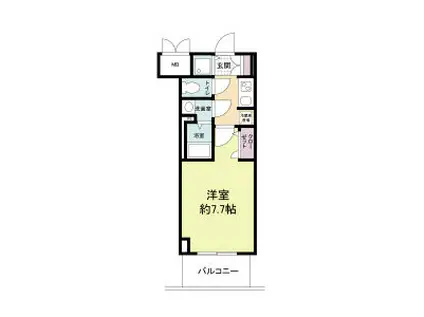 サムティ夕凪LUKSUS(1K/10階)の間取り写真