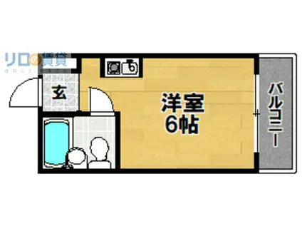 カムネス経大前(1K/2階)の間取り写真