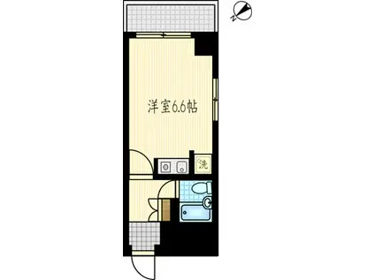 モンテベルデ第5横浜(ワンルーム/6階)の間取り写真
