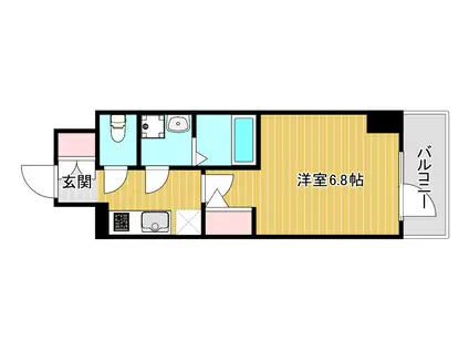 エスリード難波 THE FIRST(1K/9階)の間取り写真