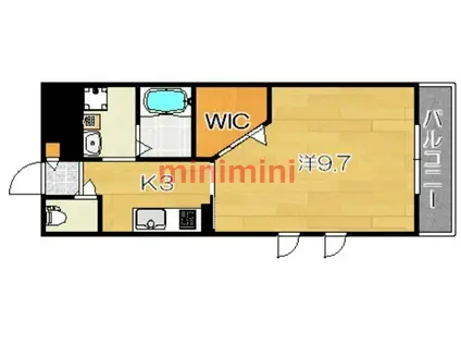 シンプルアドバンテージ(1K/1階)の間取り写真