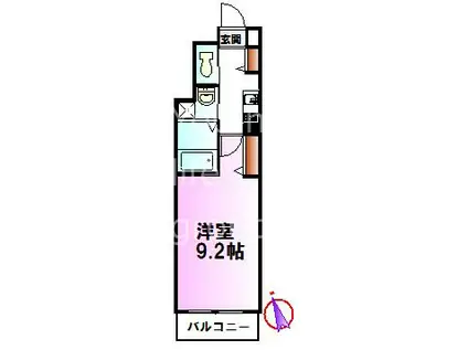 セレスティア江ノ島(1K/1階)の間取り写真