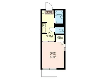 ミア・コート金沢文庫(1K/1階)の間取り写真