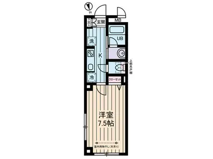 コーポTO(1K/3階)の間取り写真