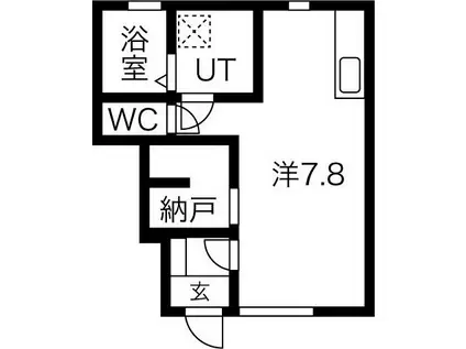 UNIR長田町(ワンルーム/1階)の間取り写真
