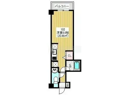 NY SQUARE FUNABASHI(ワンルーム/1階)の間取り写真