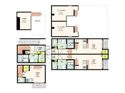 AXIS(1K/1階)の間取り写真