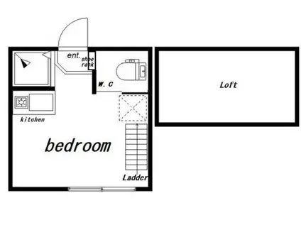 K1新宿(ワンルーム/2階)の間取り写真