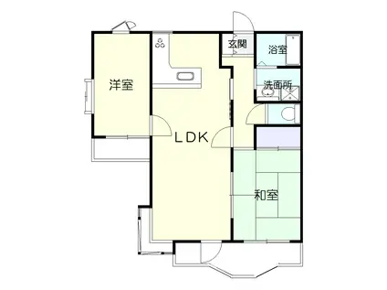 エクセルパレス・エバ(2LDK/1階)の間取り写真