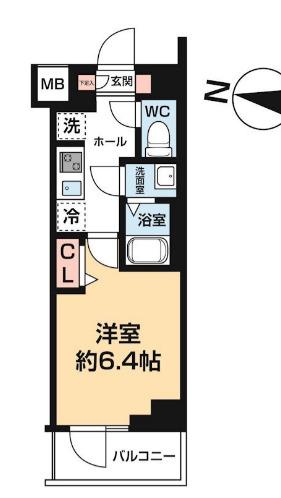AZEST立石II(1K/3階)の間取り写真