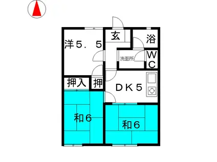 サプリーム(3DK/1階)の間取り写真