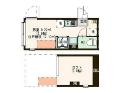 EDIFICIO小竹向原(ワンルーム/2階)の間取り写真