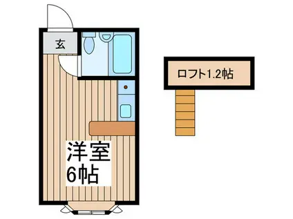 BELPIA北松戸第2(ワンルーム/2階)の間取り写真