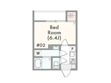 アザーレ・ソラ海老名(1K/2階)の間取り写真