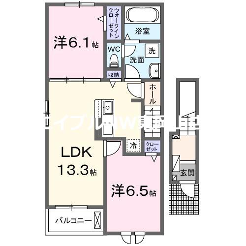 リベルタ71 I(2LDK/2階)の間取り写真