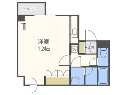 ステージノア豊平V(1K/3階)の間取り写真