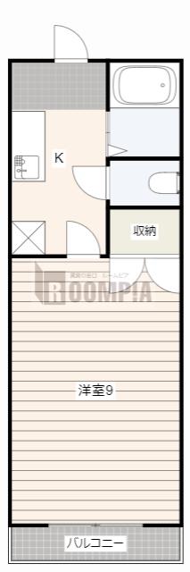 コーポドリーム(1K/1階)の間取り写真