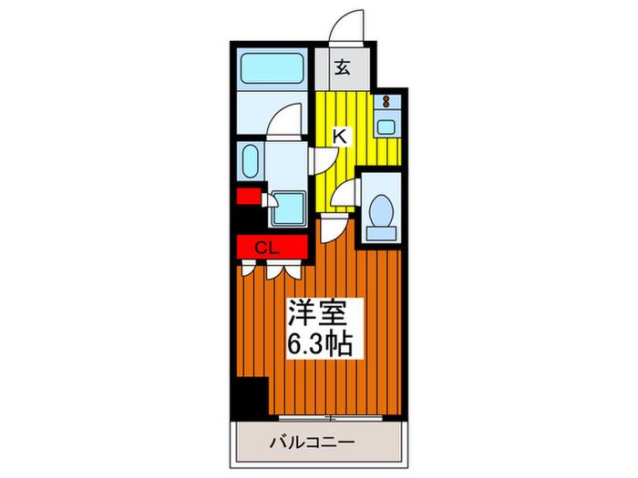 HF川口駅前レジデンス(1K/10階)の間取り写真