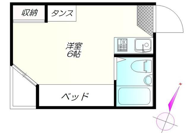 コーラルパレス(ワンルーム/3階)の間取り写真