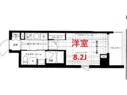 ステージグランデ京急蒲田(1K/2階)の間取り写真