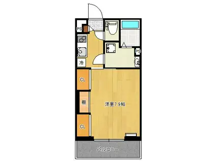 リブリ門戸厄神(1K/1階)の間取り写真