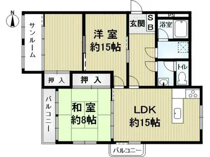 レジデンス川島(2LDK/2階)の間取り写真