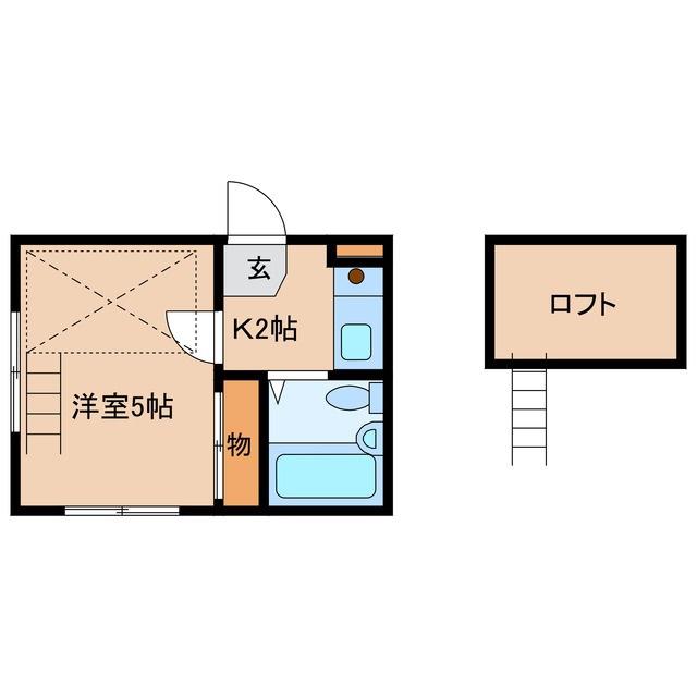 COMODO三笠(1K/1階)の間取り写真