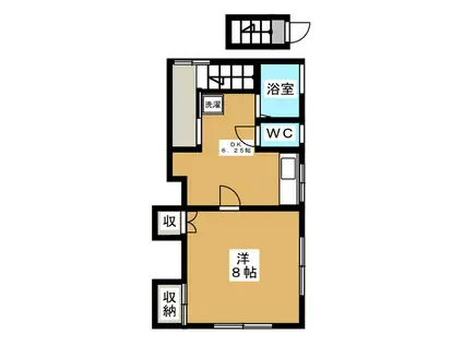 サイトウハイツ(1DK/2階)の間取り写真