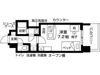 NDG 博多駅南 BY NUDGE ONE(1K/9階)の間取り写真