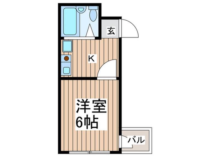 シティプラザ与野(1K/3階)の間取り写真