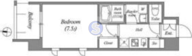 レジデンス本町靭公園(ワンルーム/5階)の間取り写真