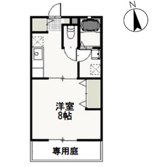 サントス青江A(1K/1階)の間取り写真