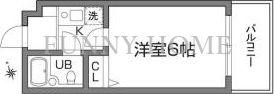 グリーンレーン桜上水(1K/2階)の間取り写真