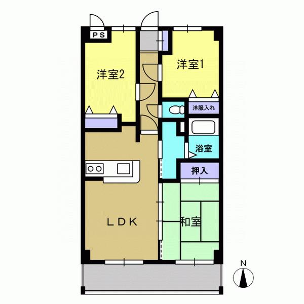 ブロッサム柿木(3LDK/3階)の間取り写真