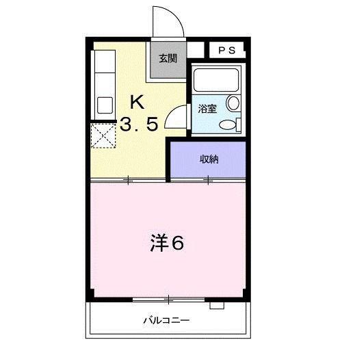ハイムエトワール(1K/1階)の間取り写真