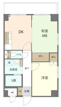 LOFT大塚(2DK/3階)の間取り写真