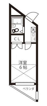 JPC MIZONOKUCHI(1K/1階)の間取り写真