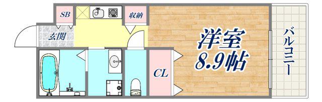 CASA OHTUKA(1K/1階)の間取り写真
