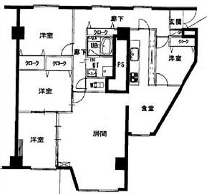 宮の森グランドハイツ(4LDK/2階)の間取り写真