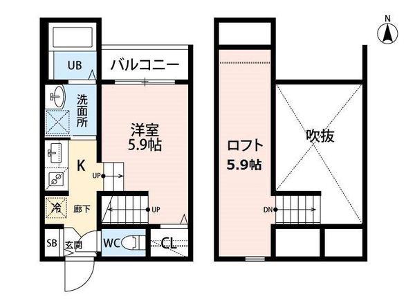 CRESTRE NORTE 新水前寺(ワンルーム/1階)の間取り写真