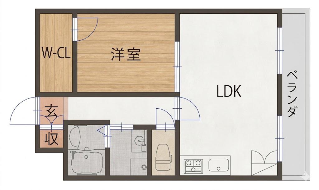 レインボーコートパートII(1LDK/6階)の間取り写真