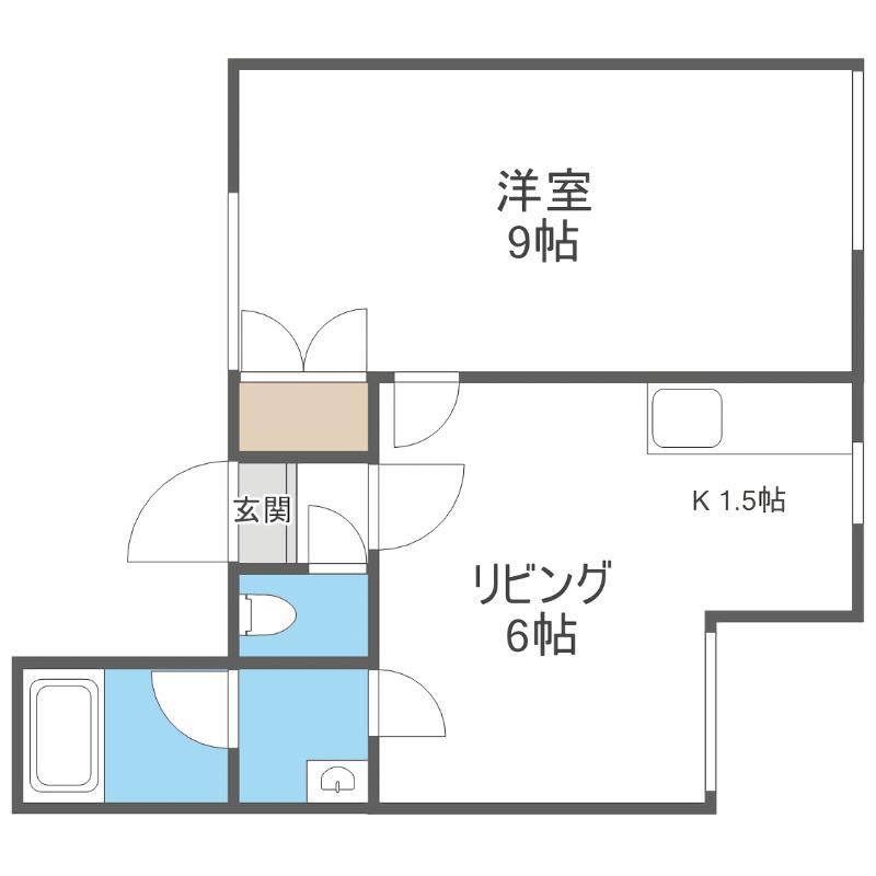 セラヴィ2(1LDK/2階)の間取り写真