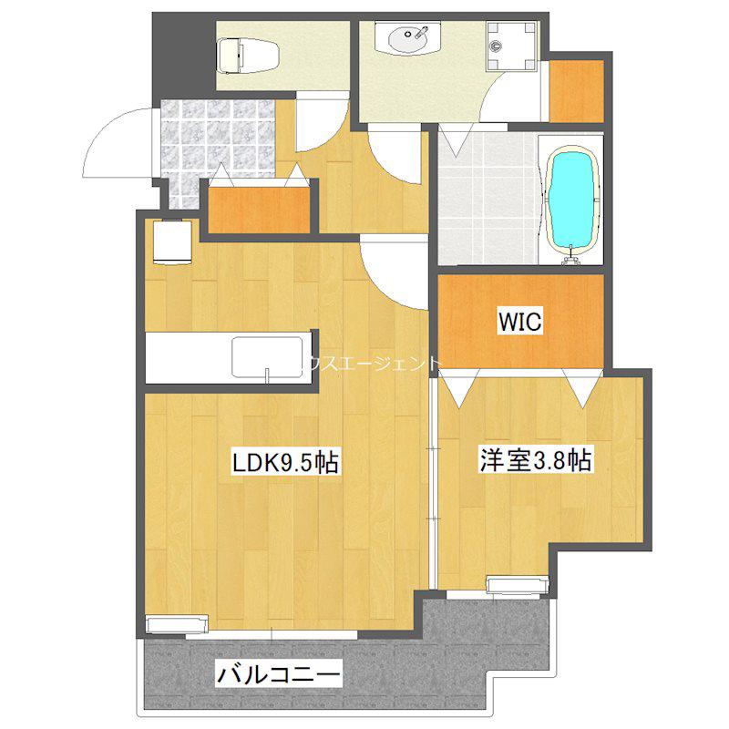 OZAREA葛西I(1LDK/4階)の間取り写真