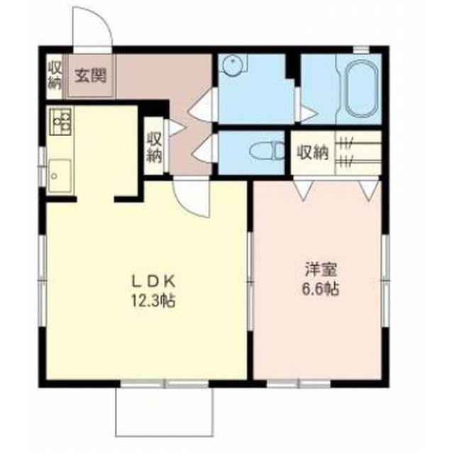 エルデシュタットC(1LDK/1階)の間取り写真