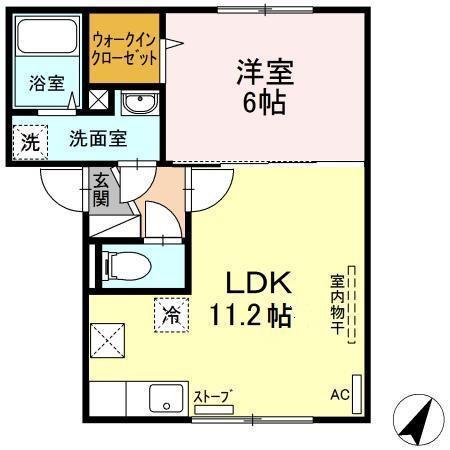 エリーズ(1LDK/1階)の間取り写真
