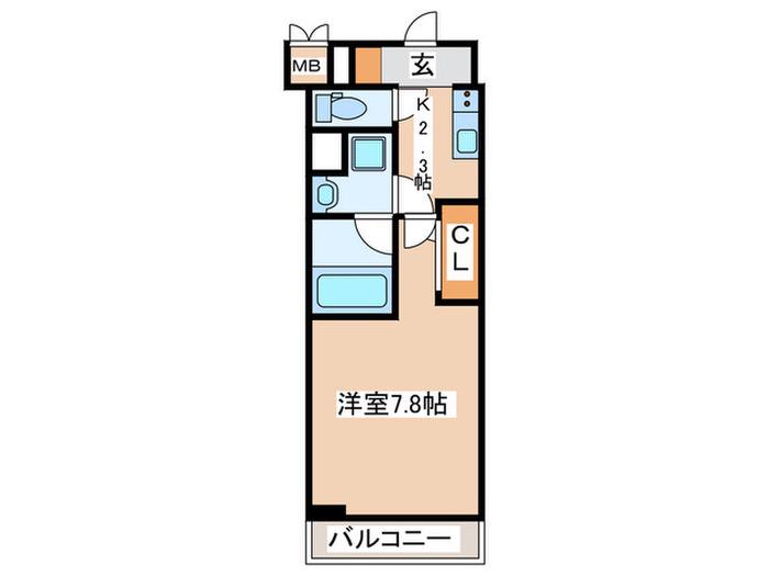 KDXレジデンス町田ノース(1K/3階)の間取り写真