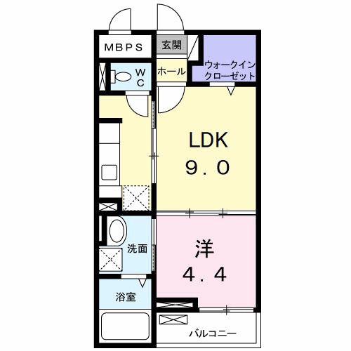 メゾンド・カノン(1LDK/1階)の間取り写真